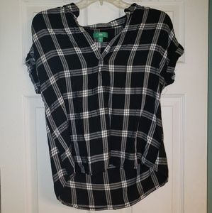 Plaid Short Sleeve Top